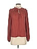 Evereve 100% Polyester Burgundy Long Sleeve Blouse Size XS - photo 1