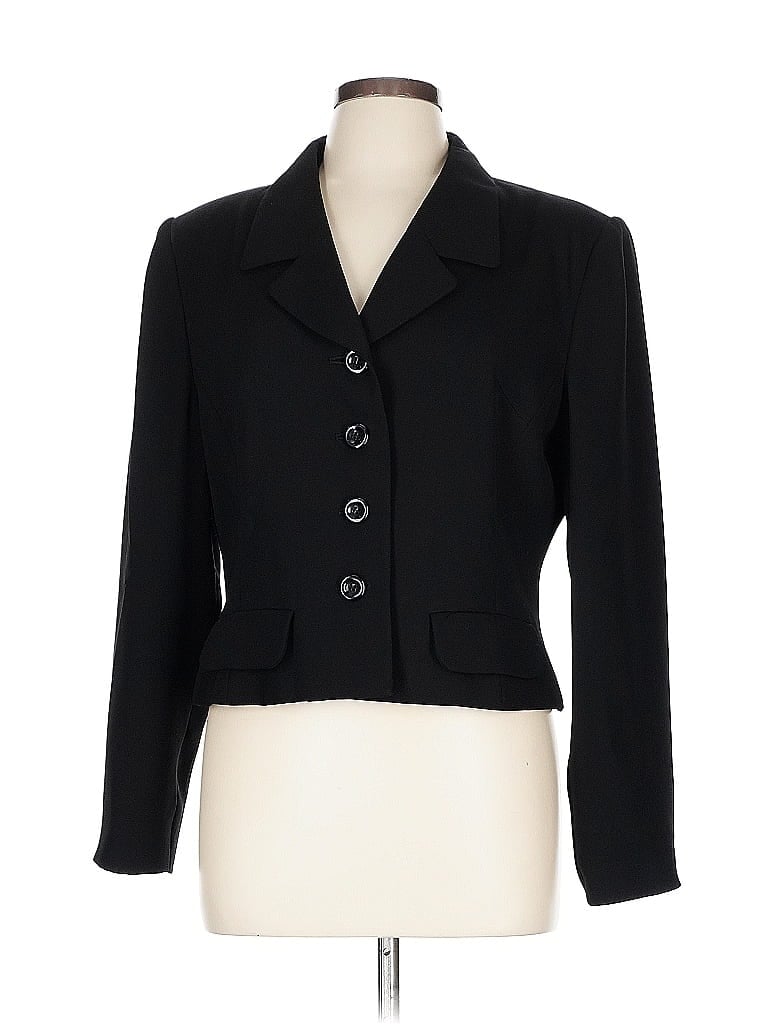 Pre-owned Kasper A.s.l. Blazer Jacket In Black