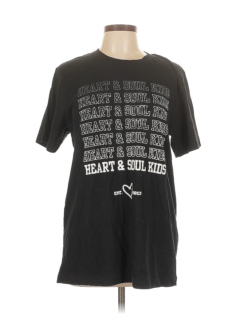 Pre-owned Canvas Short Sleeve T-shirt In Black