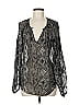 Parker Silver Black Long Sleeve Blouse Size M (estimated) - photo 1