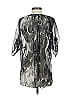 Express 100% Polyester Metallic Silver Short Sleeve Blouse Size S - photo 2