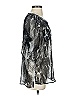 Express 100% Polyester Metallic Silver Short Sleeve Blouse Size S - photo 4