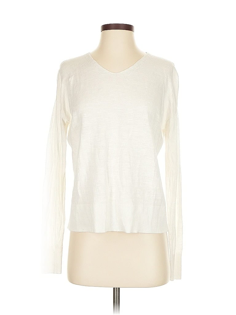 Pre-owned Banana Republic Pullover Sweater In White