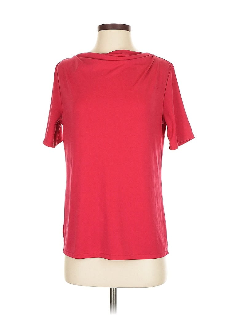 Pre-owned Ann Taylor Short Sleeve Top Red Cowl Neck Tops
