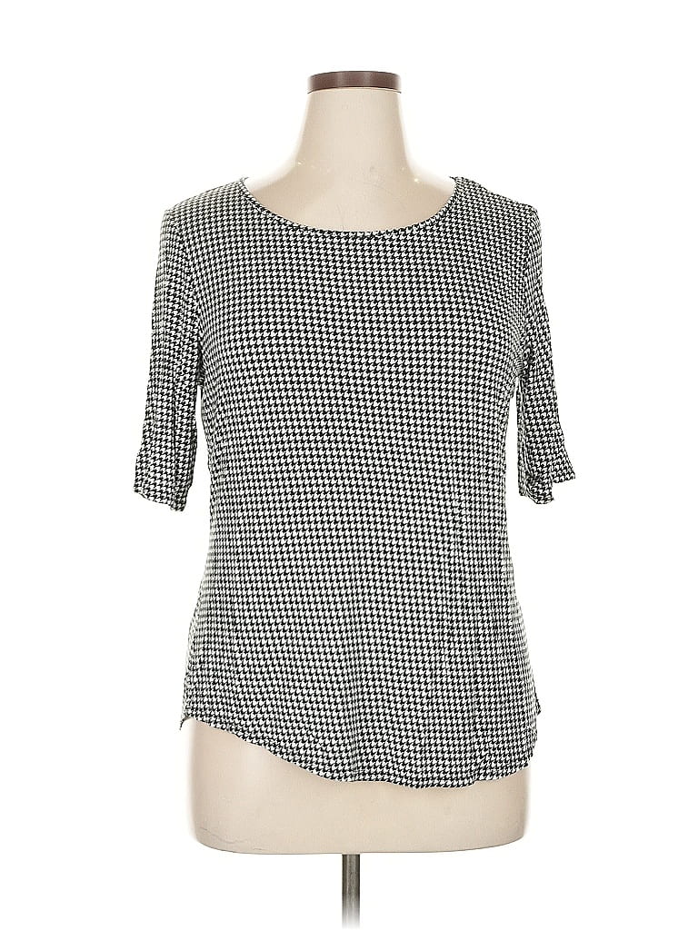 Pre-owned Apt. 9 3/4 Sleeve T-shirt In Silver