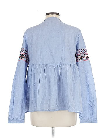 Ruff Hewn Long Sleeve Blouse (view 2)
