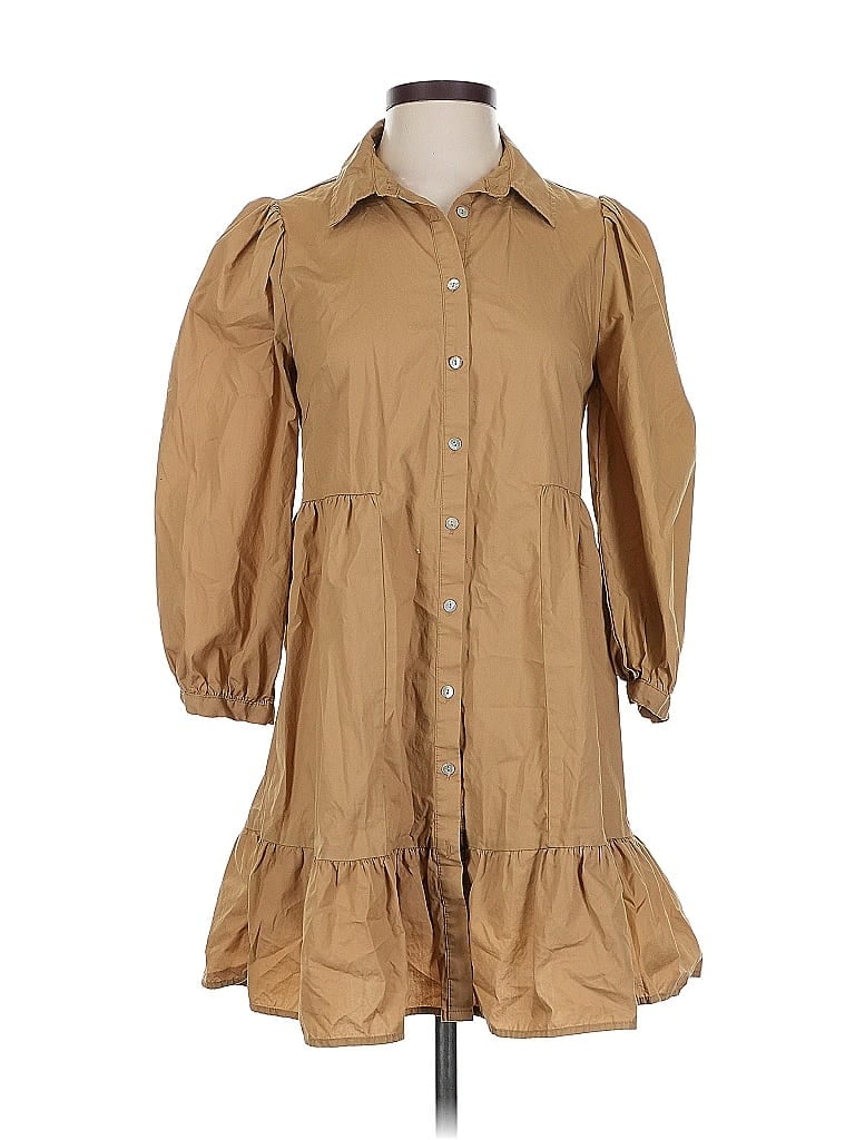 Pre-owned Zara Casual Dress In Brown