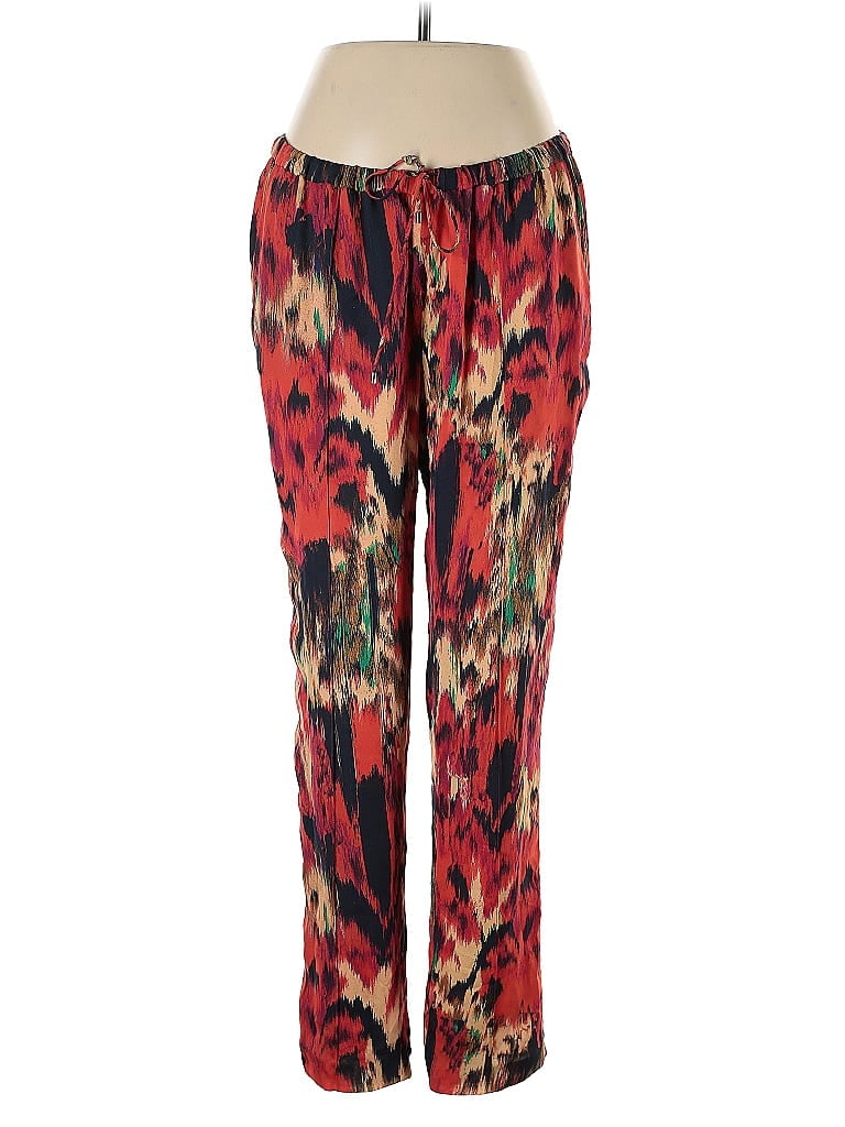 Haute Hippie 100% Silk Print Red Silk Pants Size S - photo 1