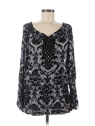 Hale Bob Long Sleeve Silk Top (view 1)