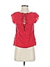 Nanette Lepore 100% Polyester Red Short Sleeve Blouse Size 4 - photo 1