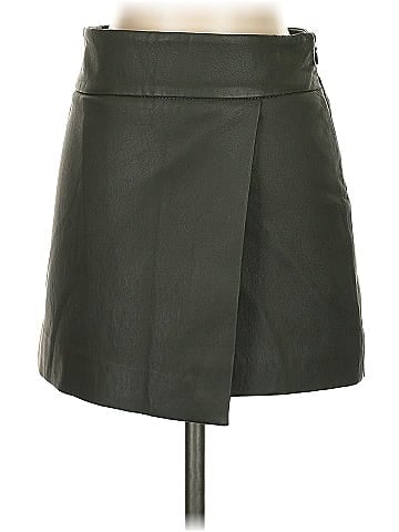 Intermix Faux Leather Skirt (view 1)