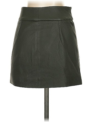 Intermix Faux Leather Skirt (view 2)