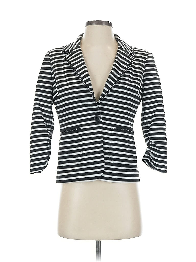 Pre-owned Black Saks Fifth Avenue Blazer Jacket In Blue