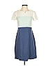 T by Talbots Color Block Blue Casual Dress Size XS - photo 1