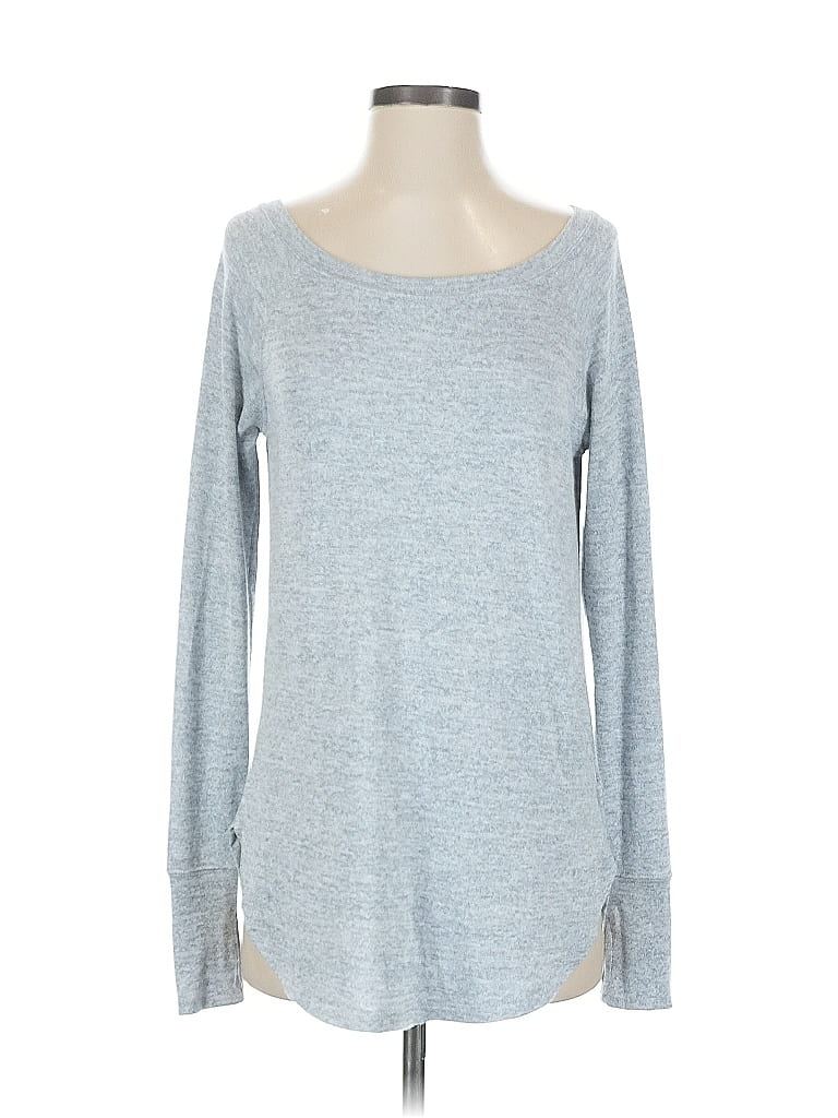 Pre-owned Athleta Long Sleeve T-shirt In Gray