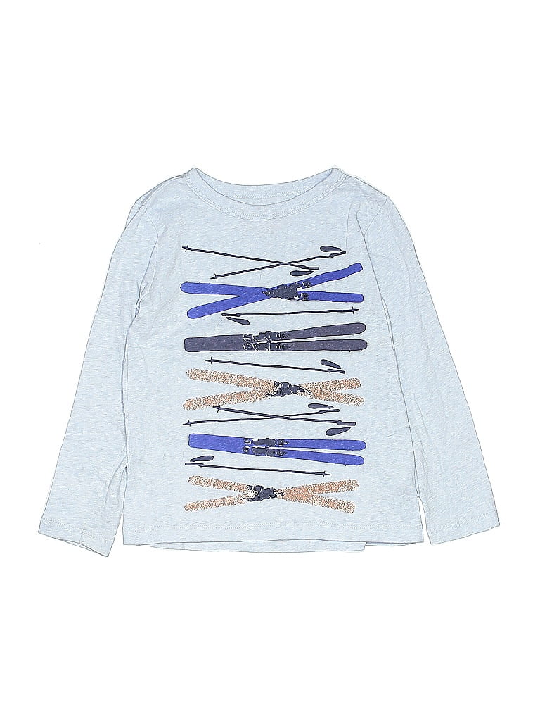Pre-owned Crewcuts Kids' Long Sleeve T-shirt In Blue
