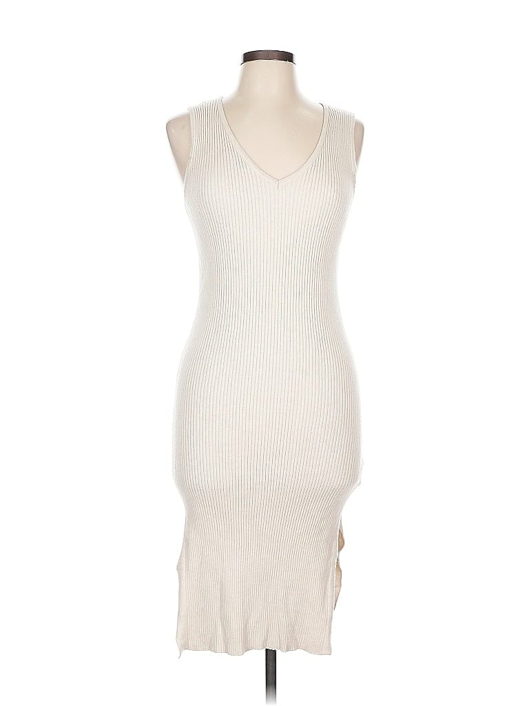 Pre-owned M Magaschoni Cocktail Dress In White