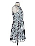 Armani Exchange 100% Polyester Print Gray Cocktail Dress Size 2 - photo 4