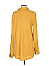 Left Coast by Dolan 100% Polyester Yellow Long Sleeve Blouse Size S - photo 2