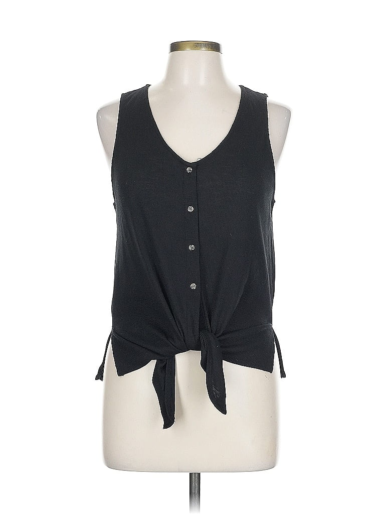 Pre-owned Double Zero Sleeveless Blouse In Black
