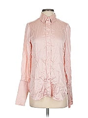 Frame Long Sleeve Silk Top