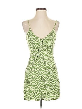 Diane Von Furstenburg For Target 100% Nylon Tropical Green Cocktail Dress Size L