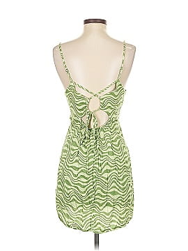 Diane Von Furstenburg For Target 100% Nylon Tropical Green Cocktail Dress Size L