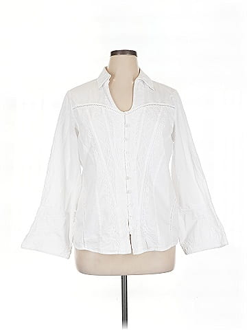 Soft Surroundings 3/4 Sleeve Button-Down Shirt (view 1)