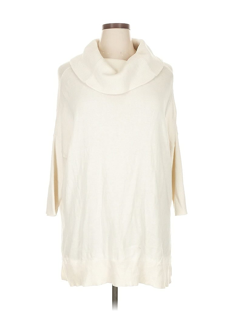 Pre-owned Chico's Poncho In White