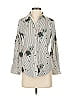 Hazzys Floral Gray Black 3/4 Sleeve Blouse Size S (estimated) - photo 1