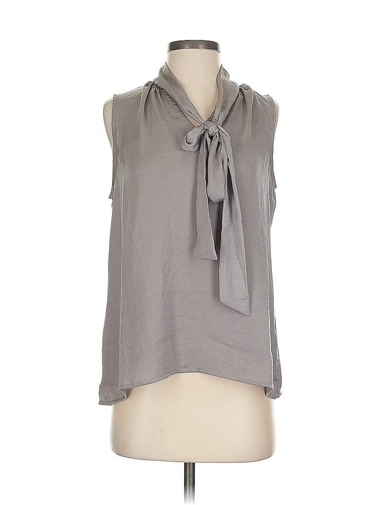 Pre-owned Alex & Lili Sleeveless Blouse In Gray