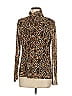 DKNY 100% Polyester Animal Print Brown Tan Long Sleeve Blouse Size M - photo 1