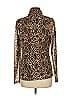 DKNY 100% Polyester Animal Print Brown Tan Long Sleeve Blouse Size M - photo 2