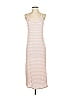 Double Zero Stripes Tan Casual Dress Size S - photo 1