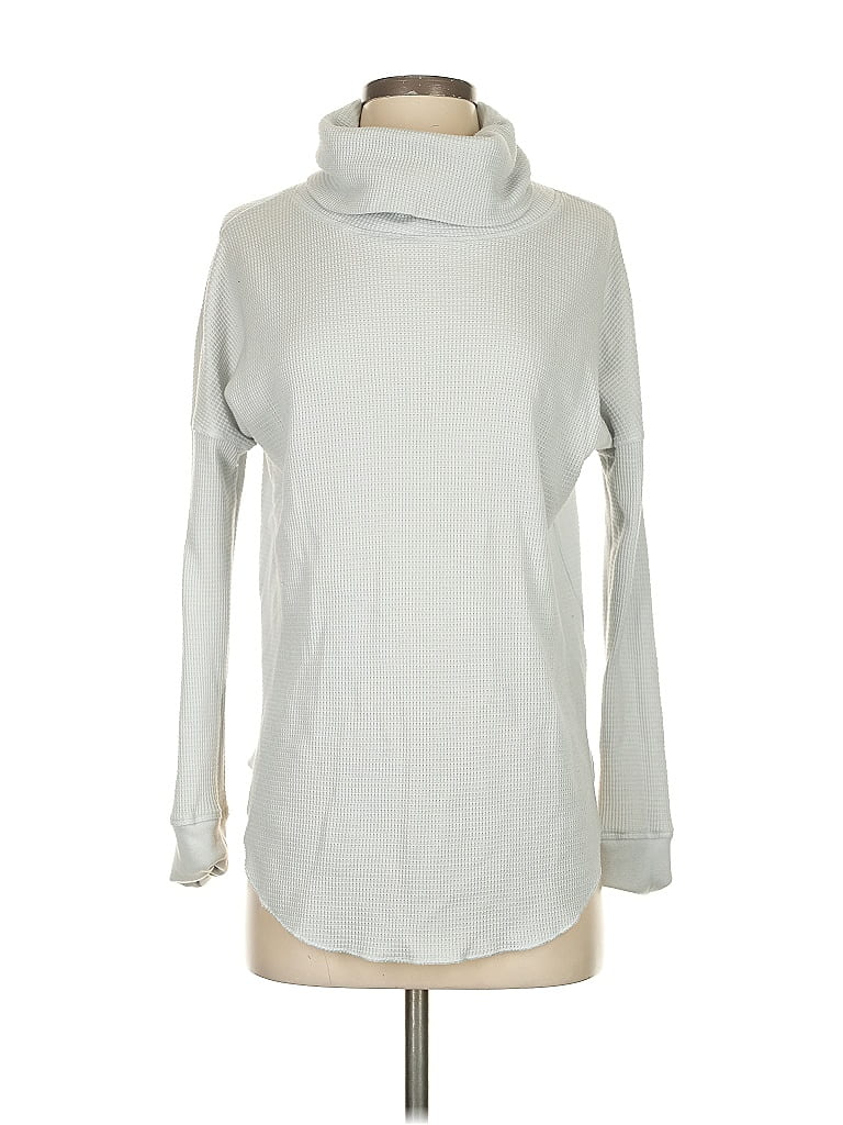 Pre-owned The Group By Babaton Long Sleeve Top Gray Cowl Neck Tops