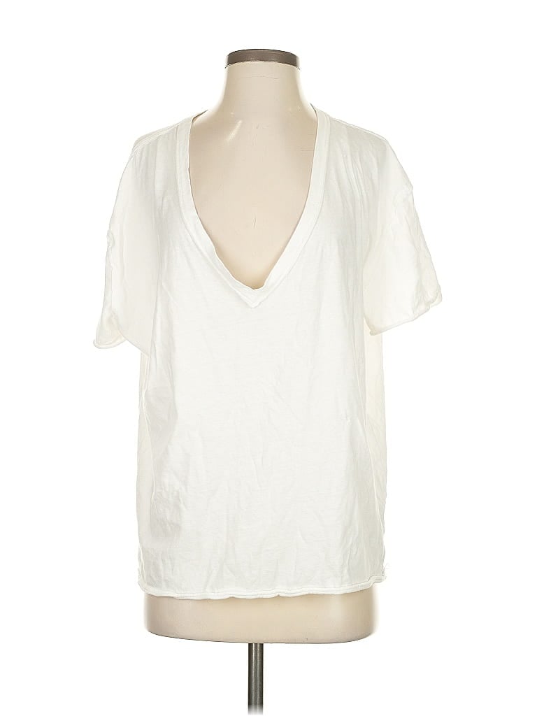 We the Free 100% Cotton Ivory White Short Sleeve T-Shirt Size XS - photo 1