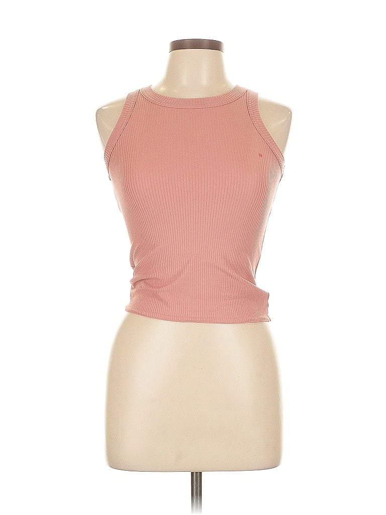 Pre-owned Aqua Tank Top Pink Halter Neckline Tops