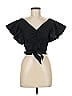 Intermix Black Short Sleeve Top Size 6 - photo 1