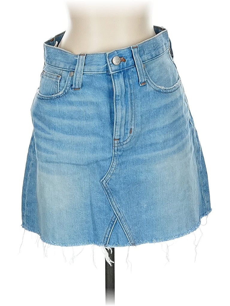 Pre-owned Madewell Denim Skirt In Blue