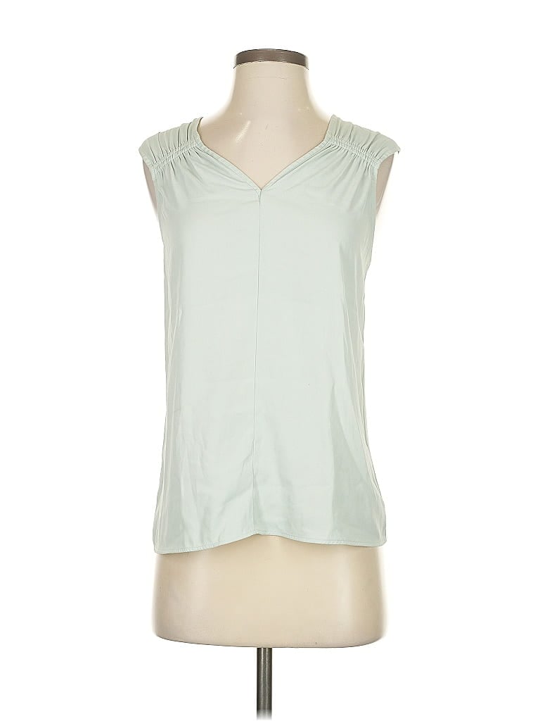 Pre-owned Ann Taylor Sleeveless Blouse In Blue