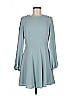BCBGMAXAZRIA 100% Polyester Solid Teal Casual Dress Size M - photo 1
