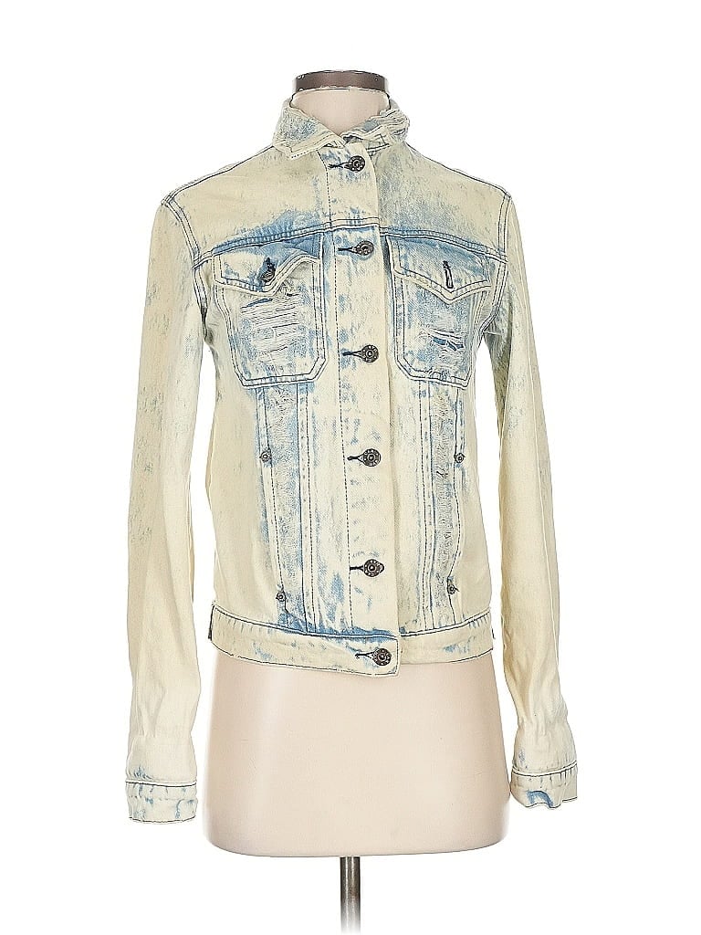 Pre-owned Carmar Denim Jacket In White