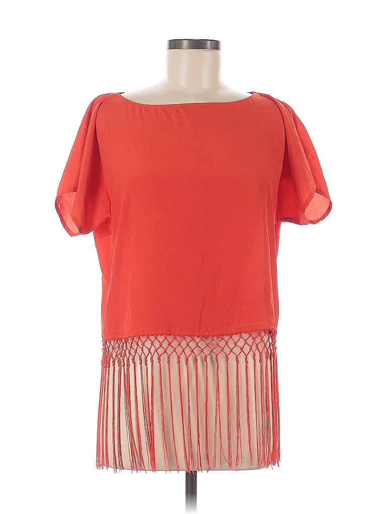 Pre-owned Michael Michael Kors Short Sleeve Blouse In Orange