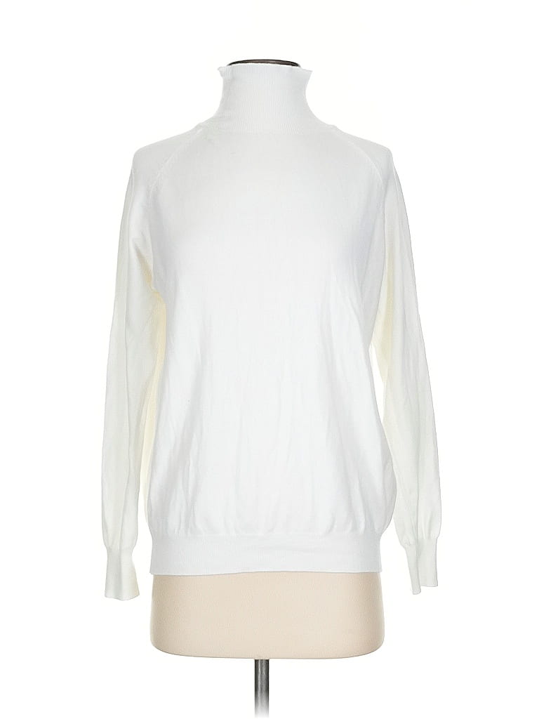 Pre-owned Unbranded Turtleneck Sweater In White