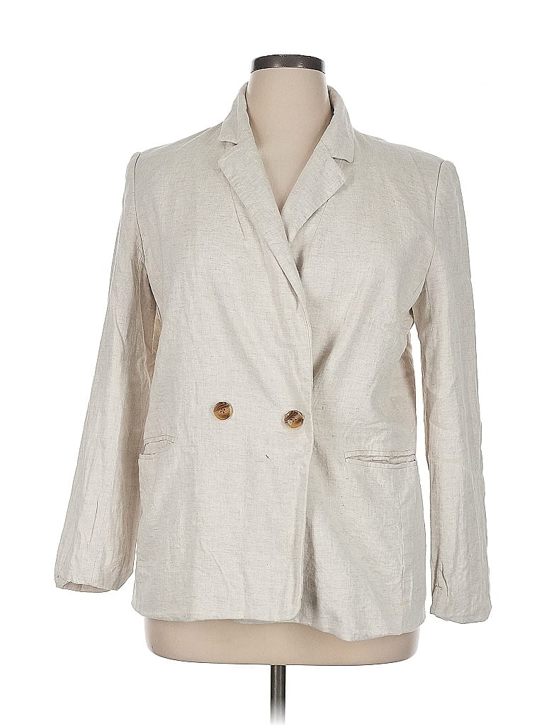 Pre-owned Banana Republic Factory Store Blazer Jacket In White