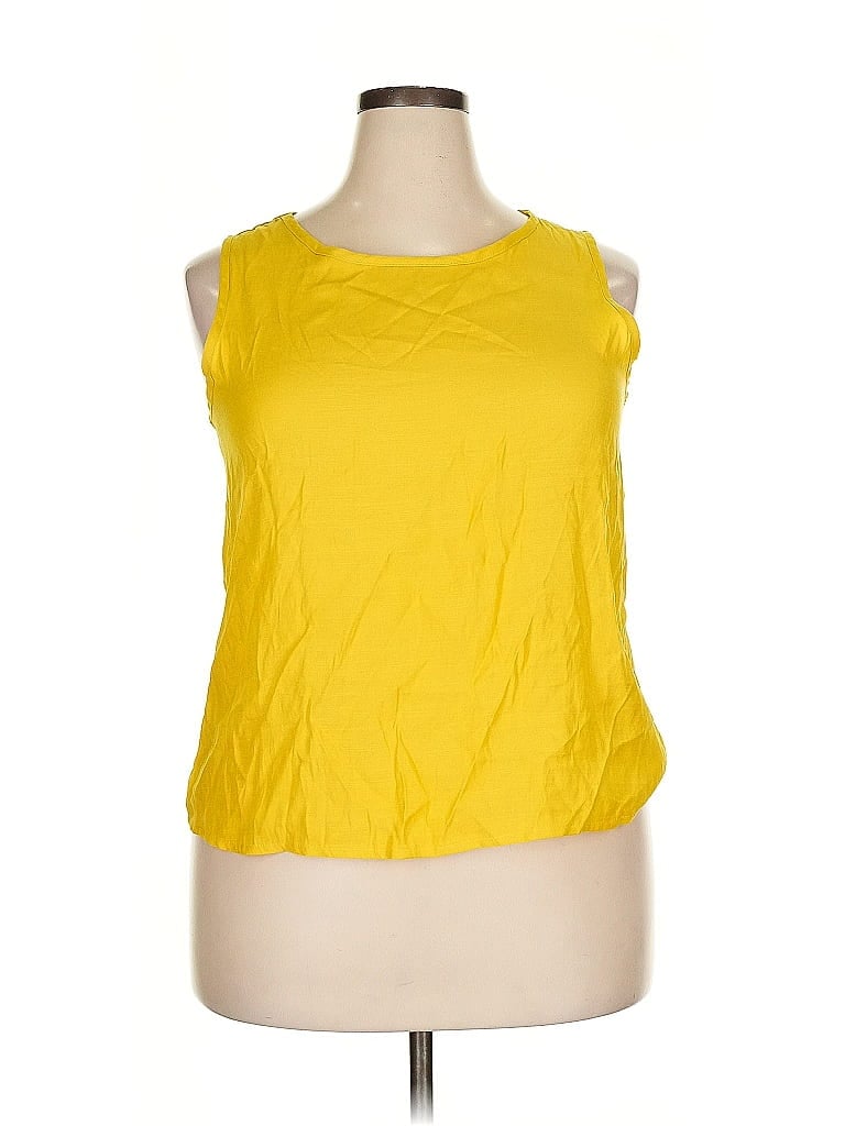 Pre-owned Unbranded Sleeveless Blouse In Yellow
