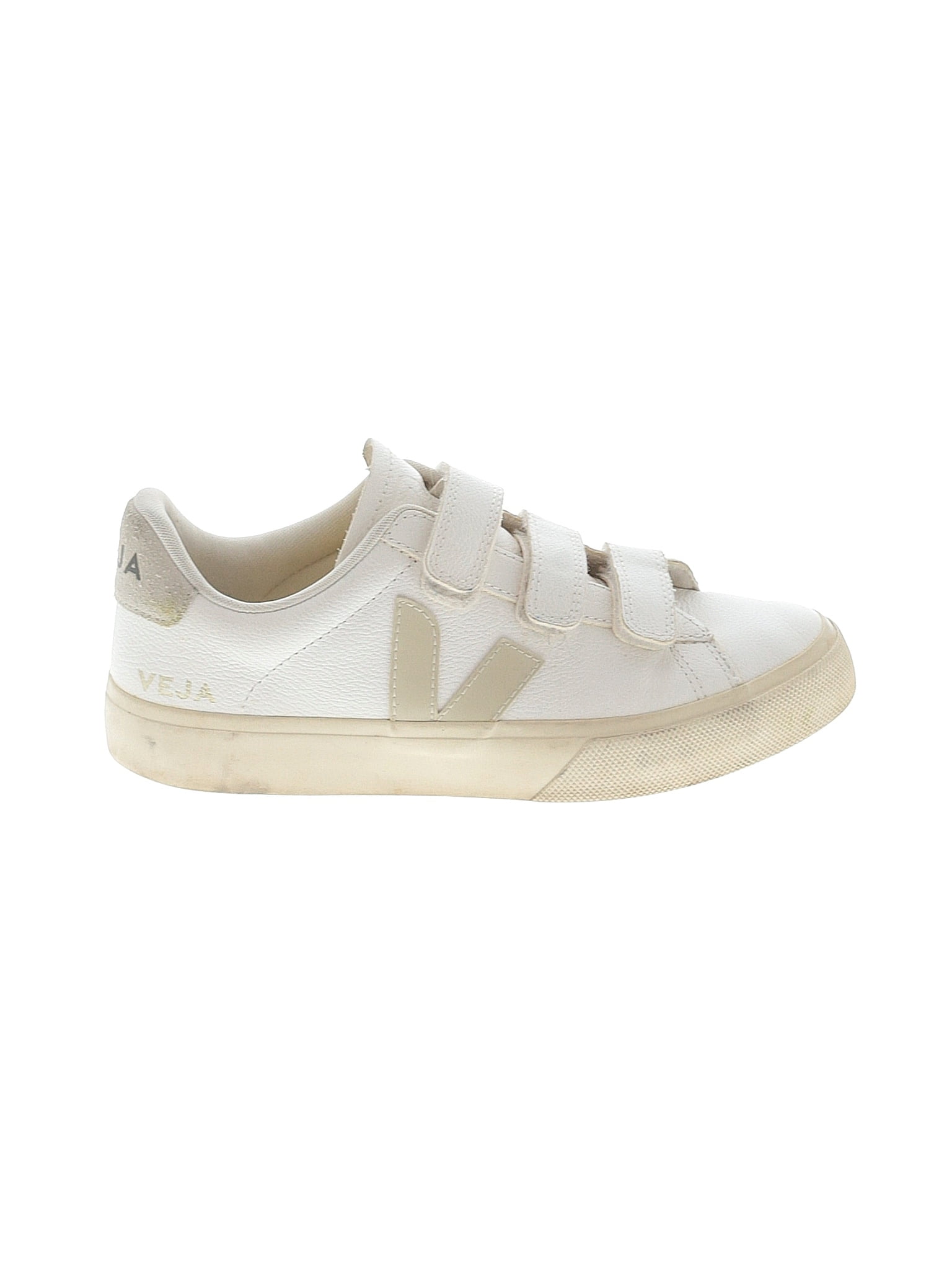 VEJA 100% Leather Ivory White Sneakers Size 7