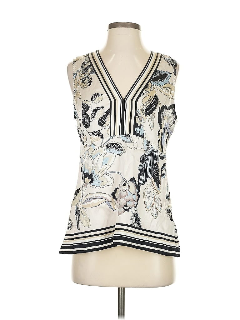 Hale Bob Ivory Sleeveless Silk Top Size XS - photo 1