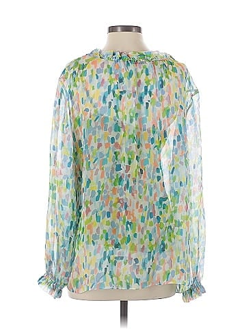 The Fold 3/4 Sleeve Silk Top (view 2)