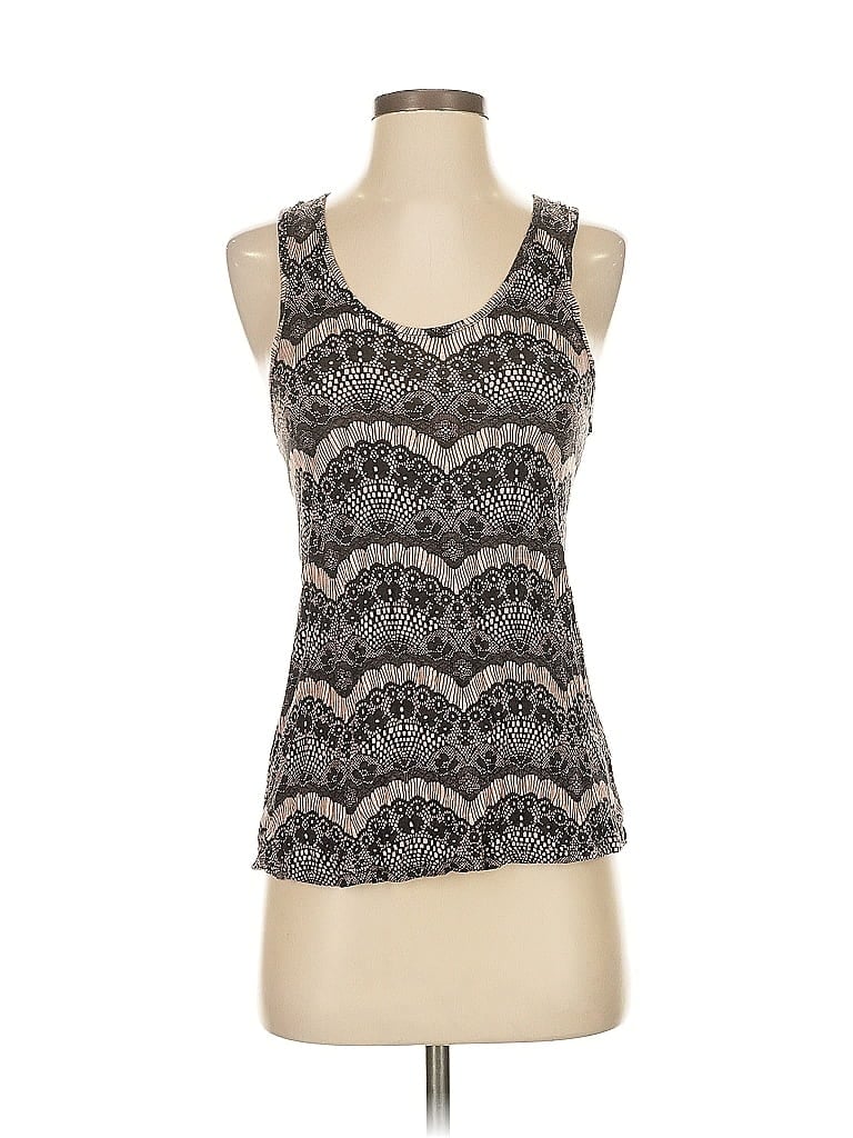 Pre-owned Silence And Noise Sleeveless Top Gray Sweetheart Neckline Tops